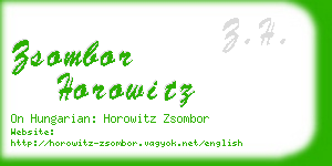 zsombor horowitz business card